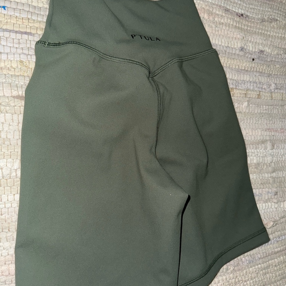 P'tula Sage Green Activewear Shorts